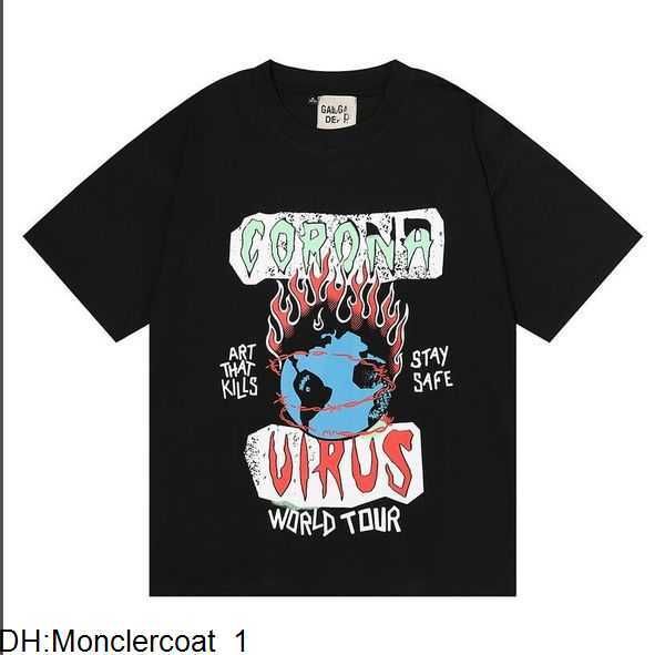 

men's t-shirts galleryes essils depts summer printed short sleeved t-shirt boys ins fashion label high street loose lovers half women w, White;black