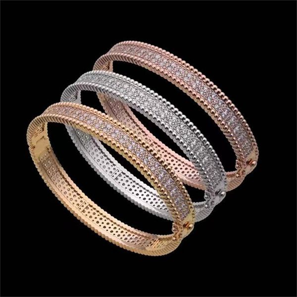 

cuff bangles for women friend charms diamond designer bracelets stainless steel in hands birthday gifts accessories wholesale luxurious jewe, White