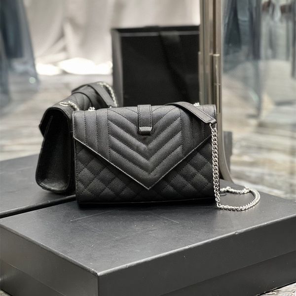 

2023 fashion designer woman tote bag women shoulder bag handbag purse envelope small genuine leather cross body chain high grade quality han