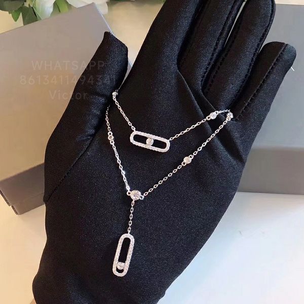 

move uno double loop necklace for woman me sika designer diamond sterling silver luxury highest counter quality classic style never fade gif
