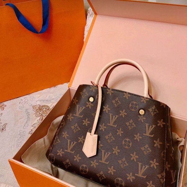 

luxury designer Handbags Genuine Leather handbags Bags Purses High Quality Ladies Shoulder Bag Cross body Brown flower 41055 41056 41057, Customize