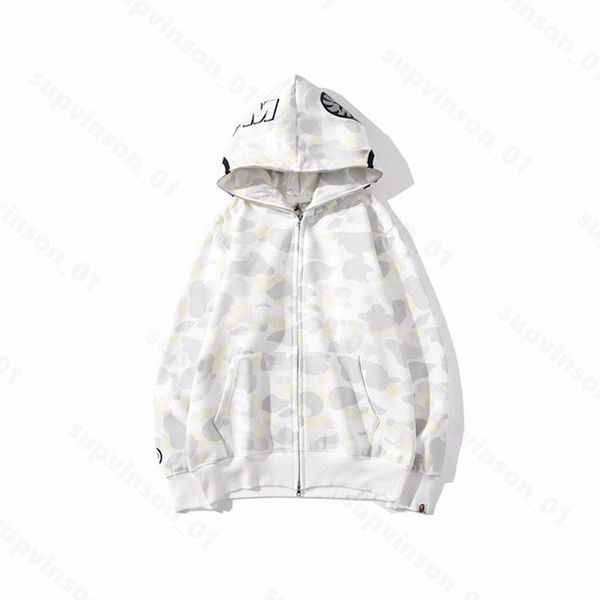 

mens shark womens fashion men deisigners hoody stylist cartoon sharks printing ape hoodies jacket man high1 quality casual sweatshirts size, Black