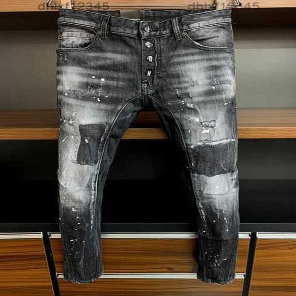 

feet splatter autumn designer skinny d2 pants mens jeans ripped paint dsq retro blue straight jean dsquare streetwear beggar quality streepa