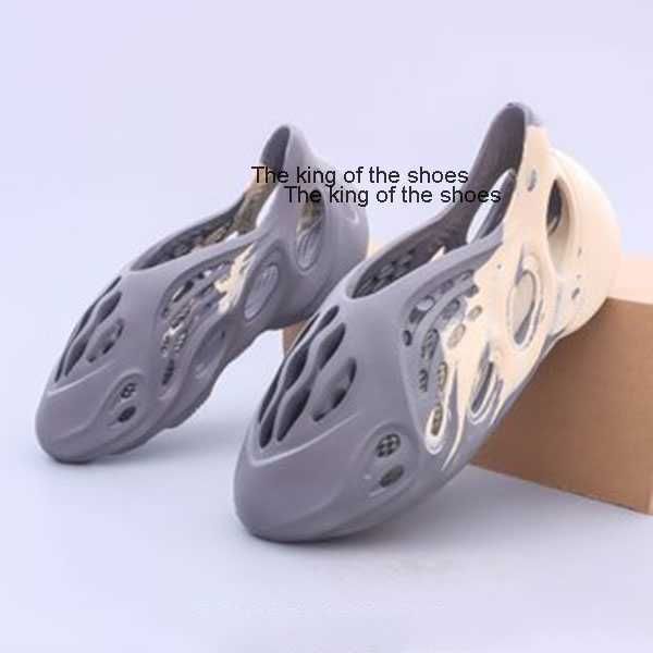 

yeezzys 2023 sandals slides foam runner slippers sandals sneakers shoes graffiti resin desert sand rubber summer designer beach fashion, Black