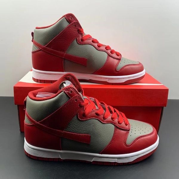 

dunks retro qs unlv men/women shoes soft grey university red with original box