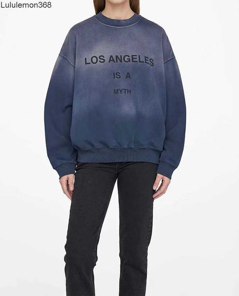 

anin women oversized sweatshirt city print washed cotton bing snowflake dyeing spray sweater designer hoodies pullover7, Black