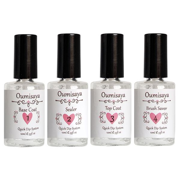

wholesale salon quality nail dip powder liquid set include primer bond base coat activator coat, brush saver, Silver;gold