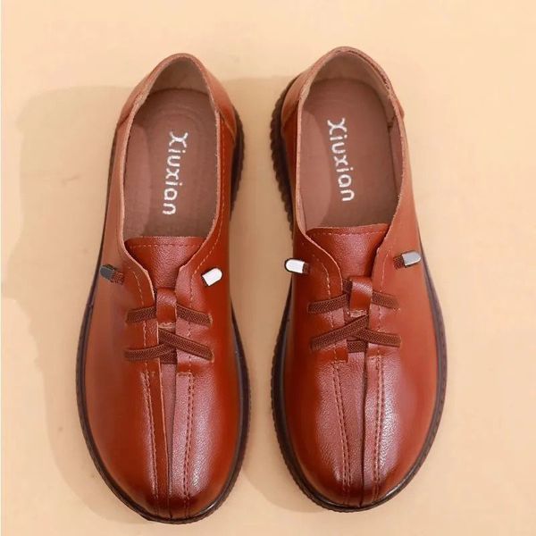 

dress shoes lace up flats women's oxfords comfy leather female designer loafers woman black slip ons ladies driving retro loafer 230220