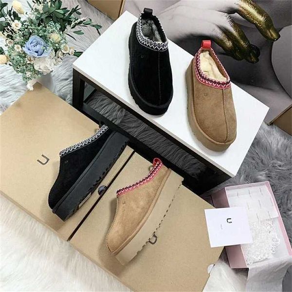 

australia slippers tazz suede snow boots classic ultra mini thick soled one pedal womens slipper boot 2553 5092 chestnut black winter c4pip#