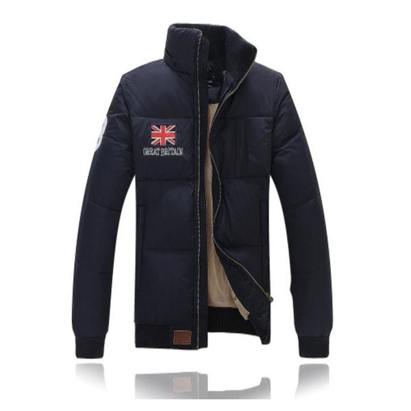 

men's down jacket winter stand collar thick warm coats down parkas254n, Black