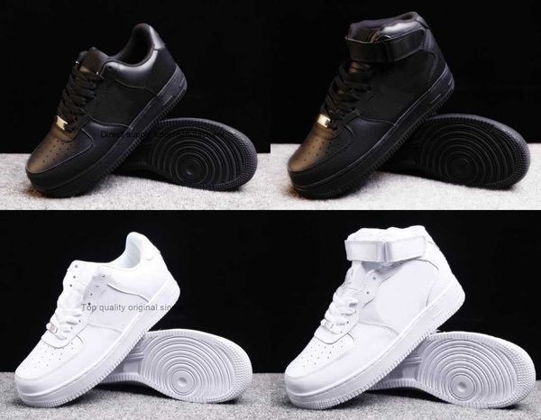 

running shoes mens trainers sneakers casual sports skateboard white eur36-45 men women forces 1 baskers forcs af1 off, Black