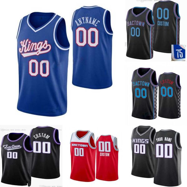 

2023 basketball jerseys sacramento''kings''custom mens womens youth 30 kz okpala 7 chimezie metu 8 matthew dellavedova 1, Black;red