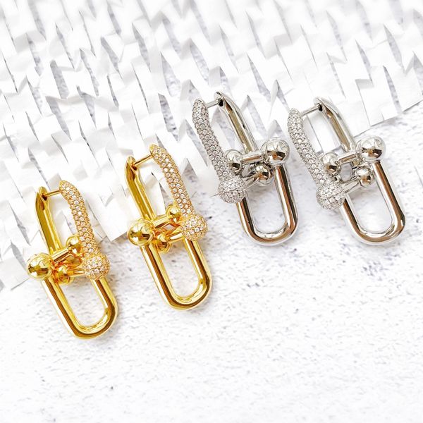 

silver gold earrings dangle chandelier chain link diamond designer jewelry women mens couple fashion wedding party girlfriend custom wholesa