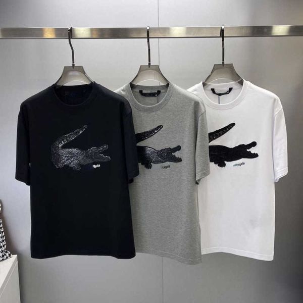 

summer short sleeve t shirt men pa women lm sweatshirt designer t-shirt crocodile 3d print pullover tee round neck half sleeves, White;black