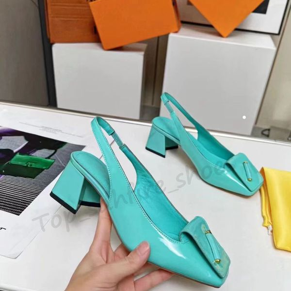 

2023 dress shoes decoration women's formal shoes slippers spring summer comfort luxury designer smooth leather sandal heel size 35-42, Black