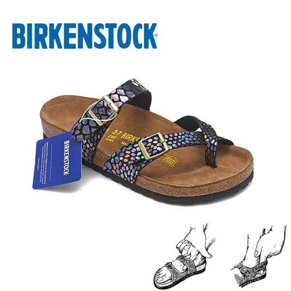 

designer birkinstock slippers rainbow sandals for men and women, Black