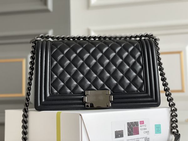 

fashion channel cf shoulder bags lady designer 10a genuine leather crossbody bag flap clutch handbags black hardware chain wallet caviar wom