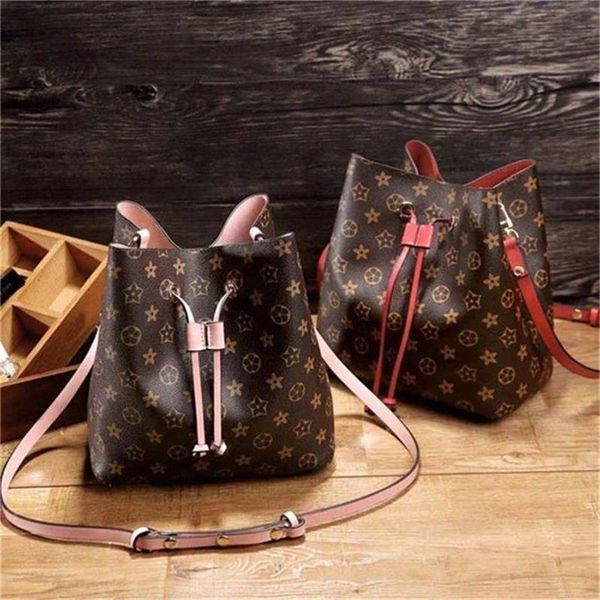 

2023 luxurys designers neonoe bucket shoulder bags flower purse women tote brand letter genuine leather handbags crossbody bag
