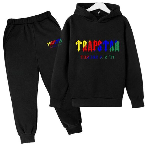 

tracksuit trapstar kids designer clothes sets baby printed sweatshirt multicolors warm two pieces set hoodie coat pants clothing fasionxk4a#, White