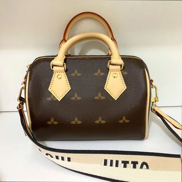 

luxury designer clutch crossbody totes duffel travel bag handle speedy nano 20 25 bandouliere mini purses genuine leather women's men f
