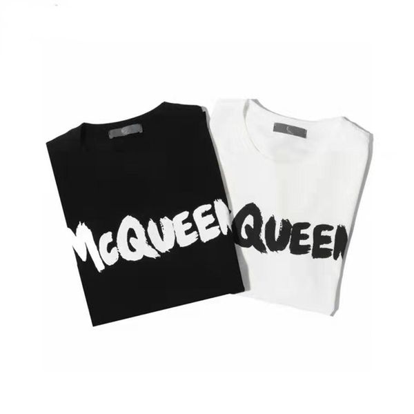 

mens letter print t shirts luxury black fashion designer summer short sleeve size mc s- queen t shirt, Black;brown