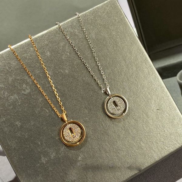

messiika lucky move necklace for woman designer gold plated 18k diamond luxury highest counter quality jewelry classic style never fade anni, Silver