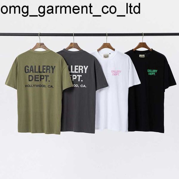 

designer new men's summer street fashion brand galery dept casual loose short sleeve letter printed t-shirt, White;black