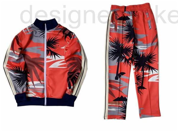 

men's tracksuits designer letter clothes for men coconut tree printing outfit set sports jacket long pants boys jogging suit sportswear, Gray