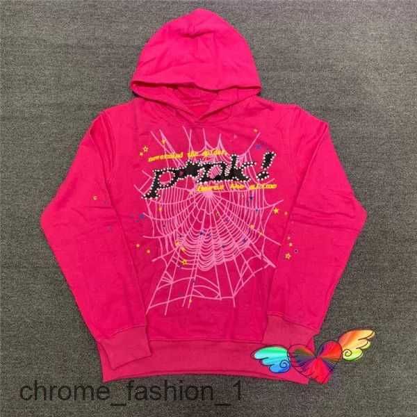 

3a quality designer hoodie red sp5der 555555 hoody men women fasion angel number puff pastry printing graphic spider web sweatshirts t220721, Black