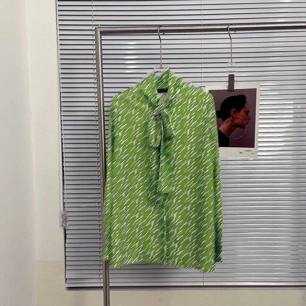 

23ss women brand letter printed shirt coat base shirts versnce perspective frenulum womens clothing, White