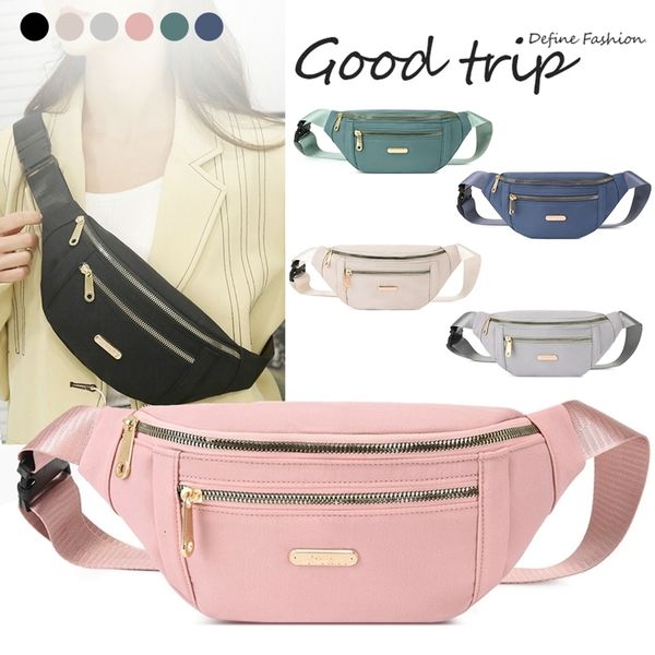 

waist bags women fanny pack zipper chest female banana money pouch travel shoulder purse belly pocket hip bum 230220