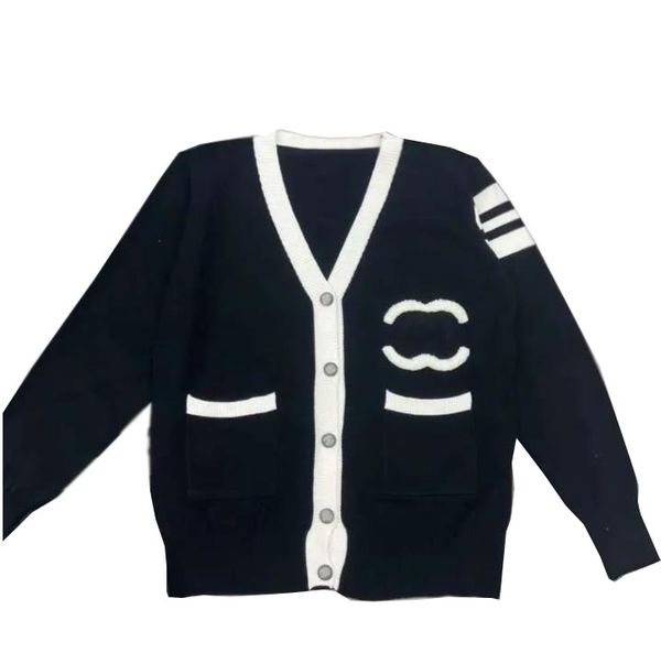 

new women's sweater coat spring and autumn loose casual jacket short designer sweater, Black;brown