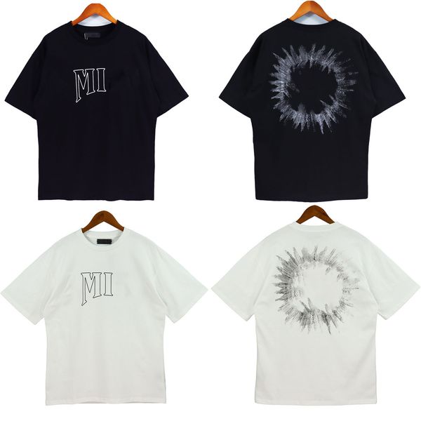 

designer t shirt summer short sleeve waves tee men women luxury t-shirts fashion senior pure cotton, White;black