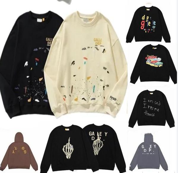 

men's hoodies & sweatshirts women's hoodies graffiti sweatshirts hoodie designer galleryes depts gary painted graffiti used letter, Black
