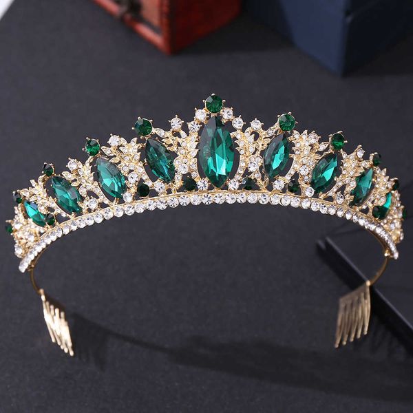 

tiaras kmvexo crystal bridal tiaras crown with combs rhinestone pageant diadema collares princess headpieces wedding hair accessories z0220, White;golden