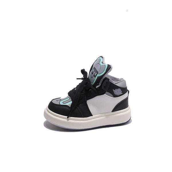 

strict selection of girls' sports shoes cotton new autumn and winter fashion brand plush boys' board shoes soft soles lightweight, Black