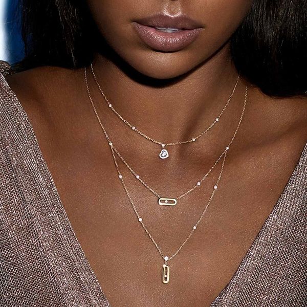 

messiika joy necklace for woman designer diamond gold plated 18k sterling for man official reproductions classic style never fade gift for g, Silver