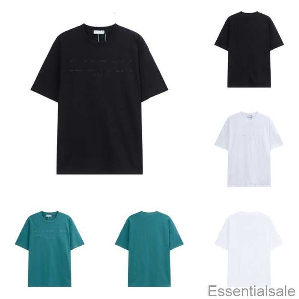 

2023 summer designer men's t-shirts lanvins short sleeve crewneck tees fashion casual mens and women's premium cotton quick dry sp, White;black