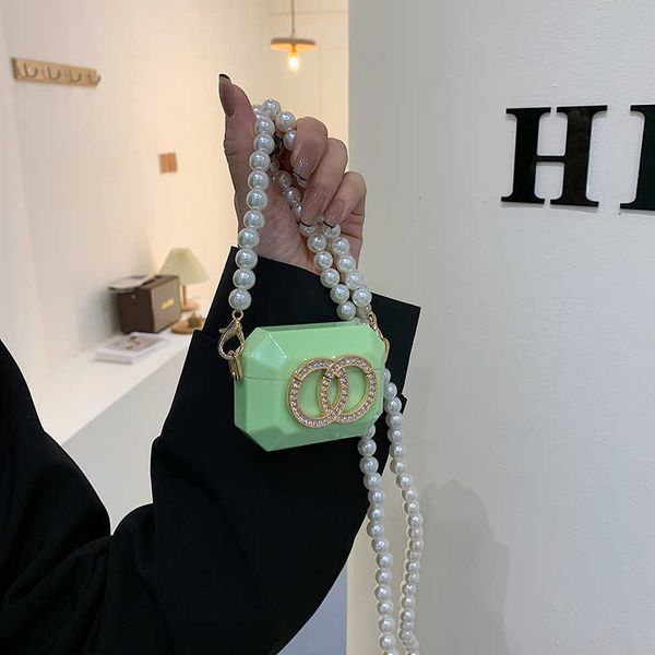 

evening bag earphone bag pearl chain shoulder s for women acry