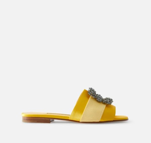 

design sandal slippers women shoes flats martamod sandals with crystal buckle satin leather pink blue white black luxury designers box size