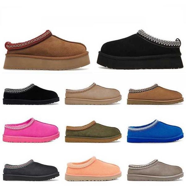 

luxury tazz slipper tasmans slippers women slip-on platform flats slides black chestnut samba red fashion sneakers fur classic mini loafers