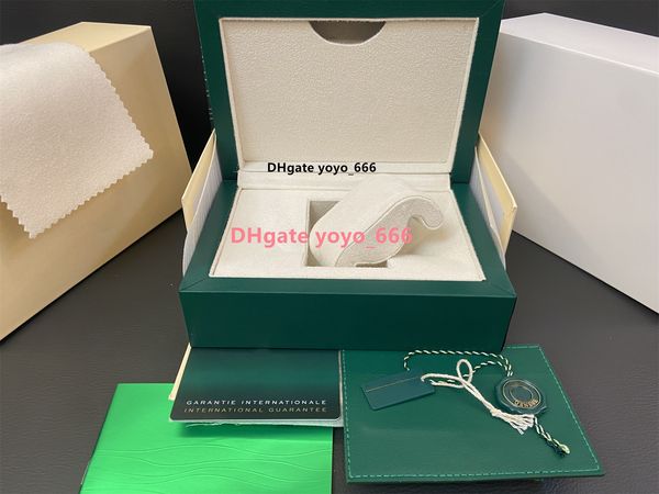 

5a original wooden watch boxes dark green watch accessories are applicable to 126660 126610 228239 228239 gift box booklet card handbag, Black;blue