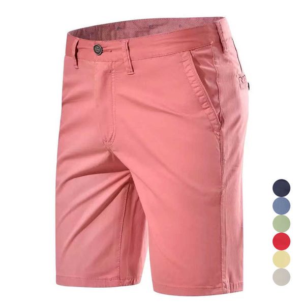 

men's shorts man shorts summer cotton middle waist male luxury casual business men shorts printed beach stretch chino classic fit short, White;black