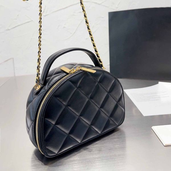 

designer lunch box bag classic diamond lattice semicircle chain women mini handbag crossbody messenger