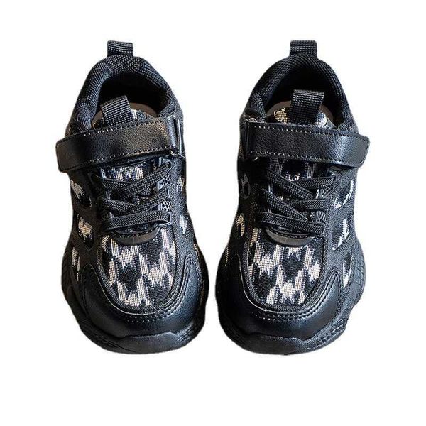 

girls' sneakers autumn 1 new style boys' shoes chil1en's daddy shoes korean version middle and large chil1en's fashion c, Black