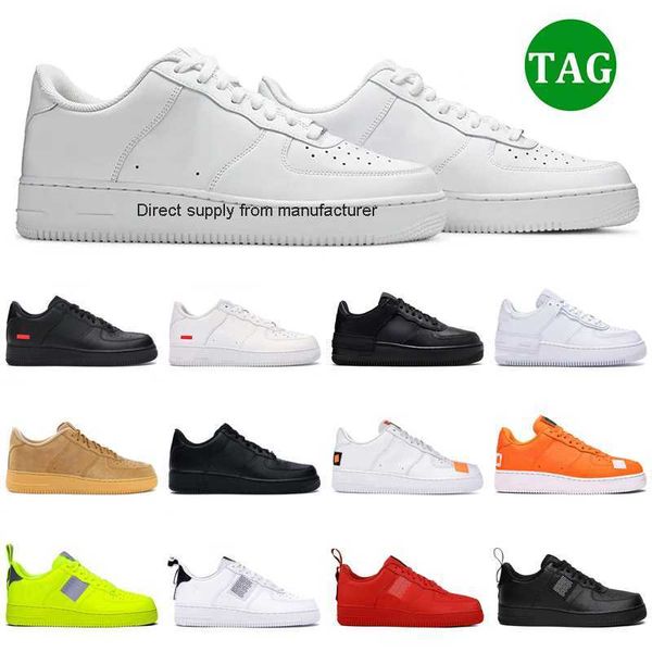

designer af1 low casual shoes 1 men women one triple white black flax total orange volt mens trainers outdoor platform sneakers
