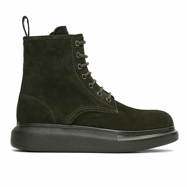 

male winter shoes fashion platform boots men thick sole mens boot leather, Black