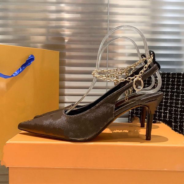 

new designer luxury shoes women high heel sandal 8cm fashion embossed summer classics sandal size 36-41, Black