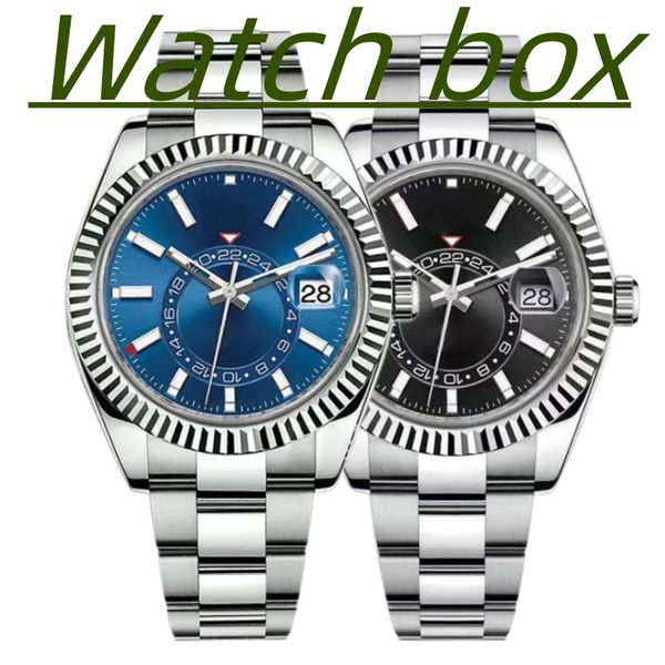

watches mens watch automatic mechanical movement watches sapphire crystal stainless steel calendar 42mm adjustable business male wristwatch, Slivery;brown