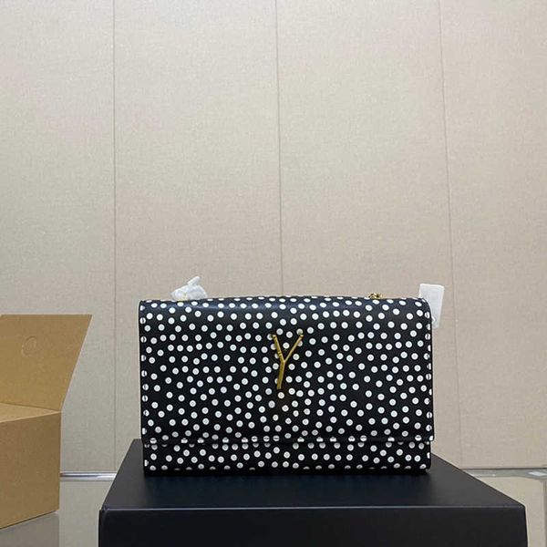 

shoulder bag designer bag leather messenger bags women handbags trend polka dots chain crossbody bags lady purses 230220